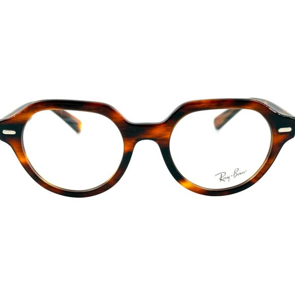 Ray Ban RB7214 Gina Unisex Plastic Eyeglass Frame 2144 Striped Havana 49-20 - Picture 3 of 5